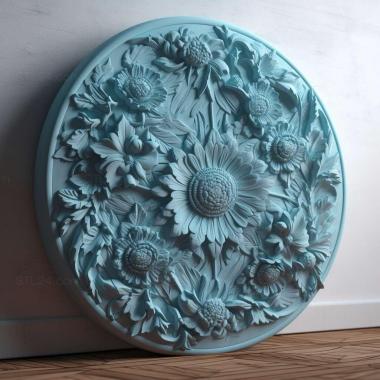 Patterns and decorations stl light blue 2 3d model